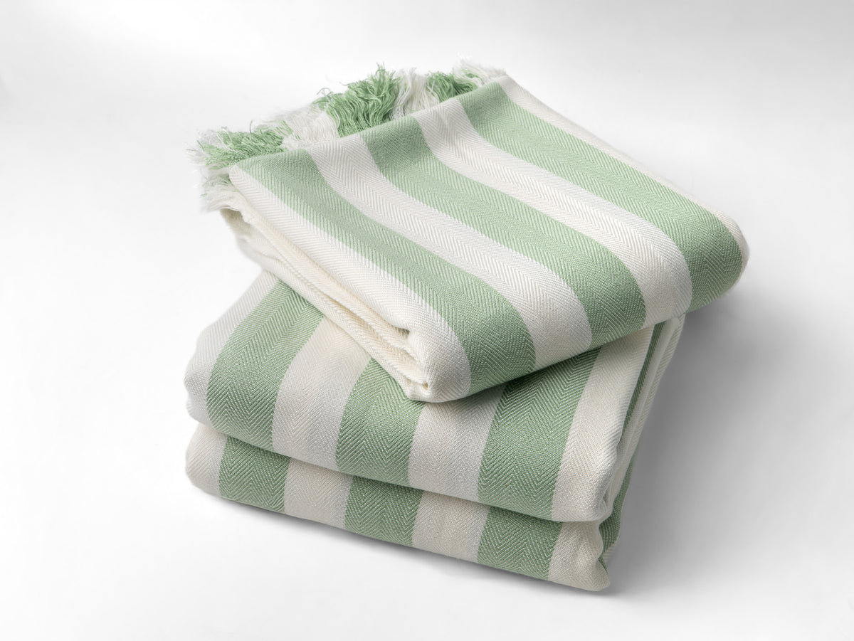 Blue and Green Stripe Bamboo Bath Towel 28 x 58, photo 18