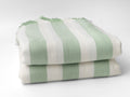 Blue and Green Stripe Bamboo Bath Towel 28 x 58, in Green