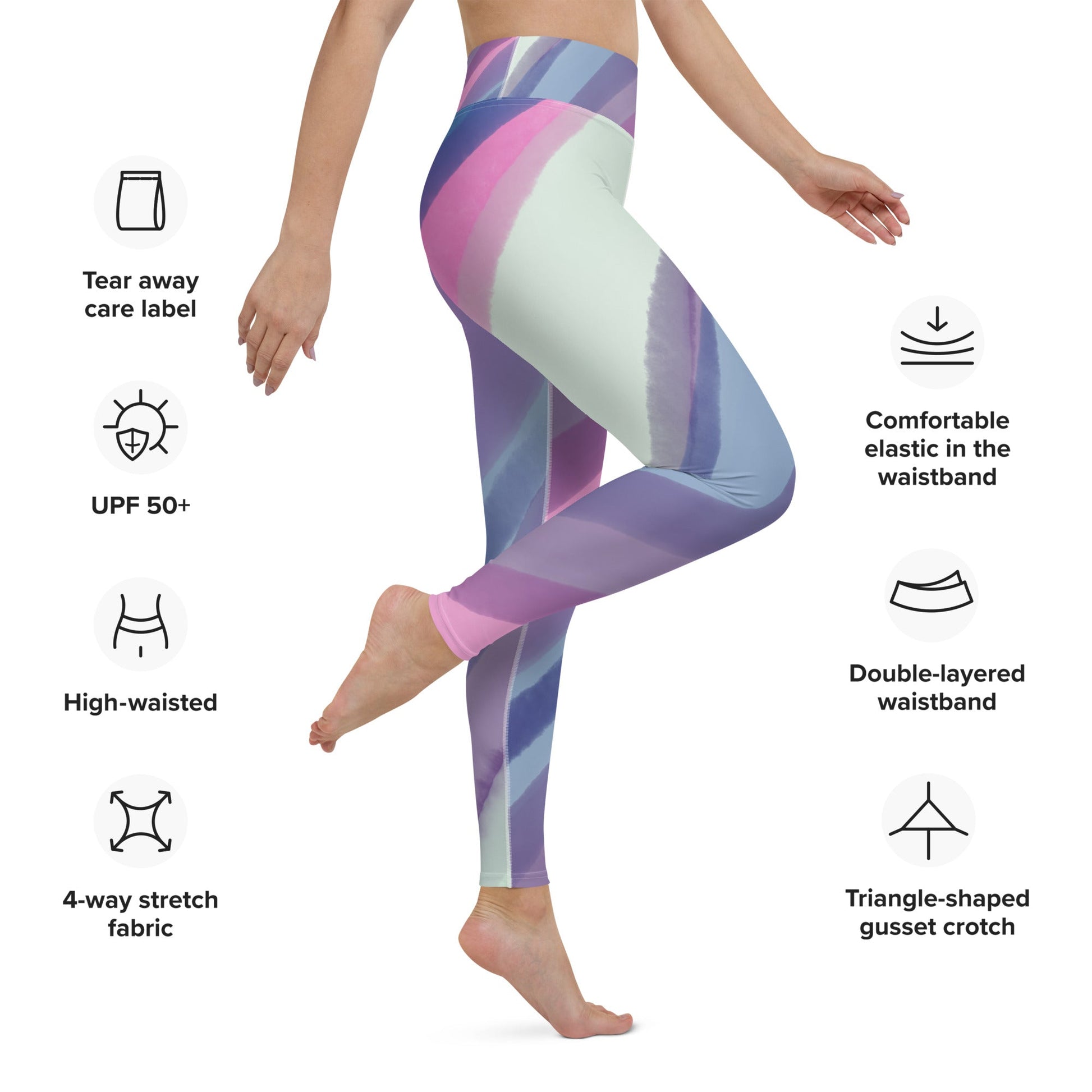 Rainbow Flow: Yoga Leggings with Vibrant Hues