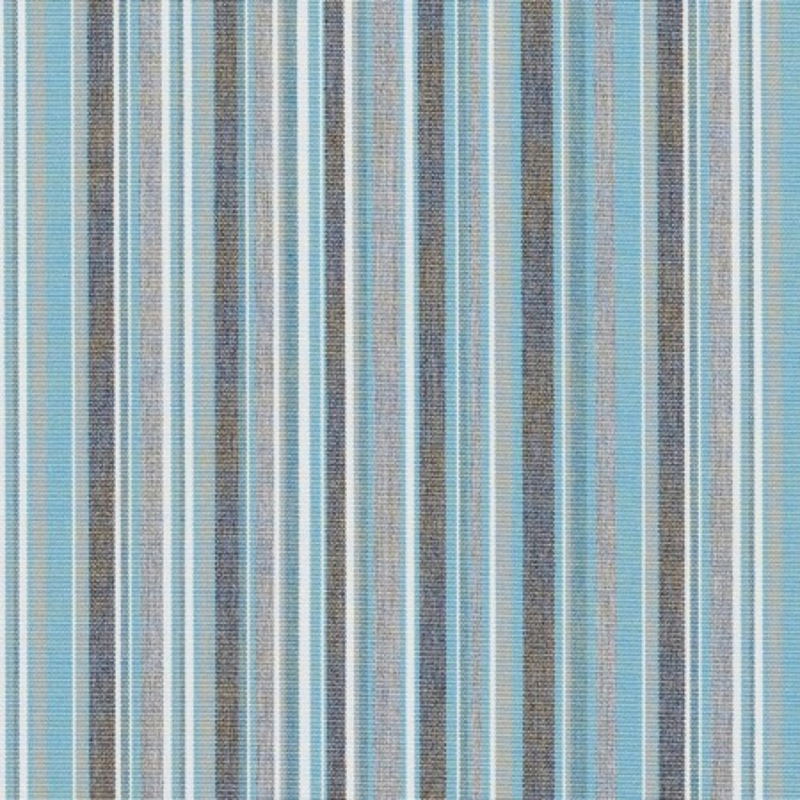 Sunbrella Porto Blue Chine outdoor curtain fabric swatch