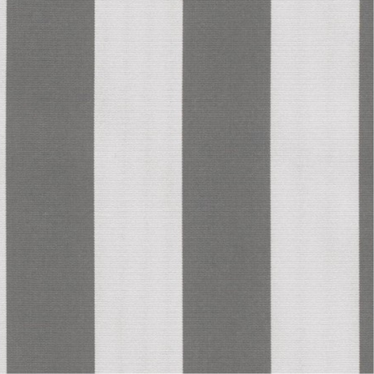 Sunbrella - Yacht Stripe Charcoal Grey Cushion