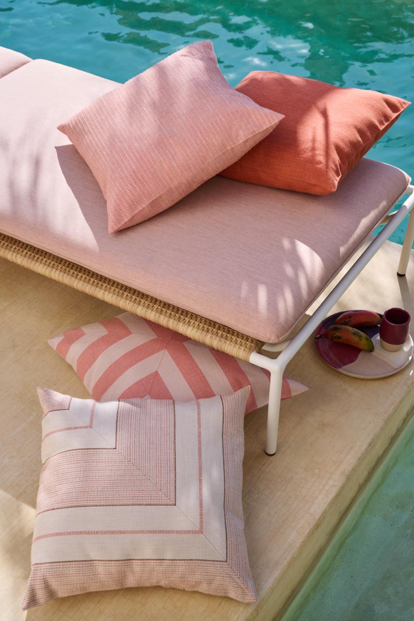 Fabrica Kraft custom cushions styled indoors and outdoors