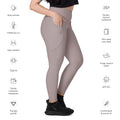 Careys Pink Crossover Leggings With Pockets