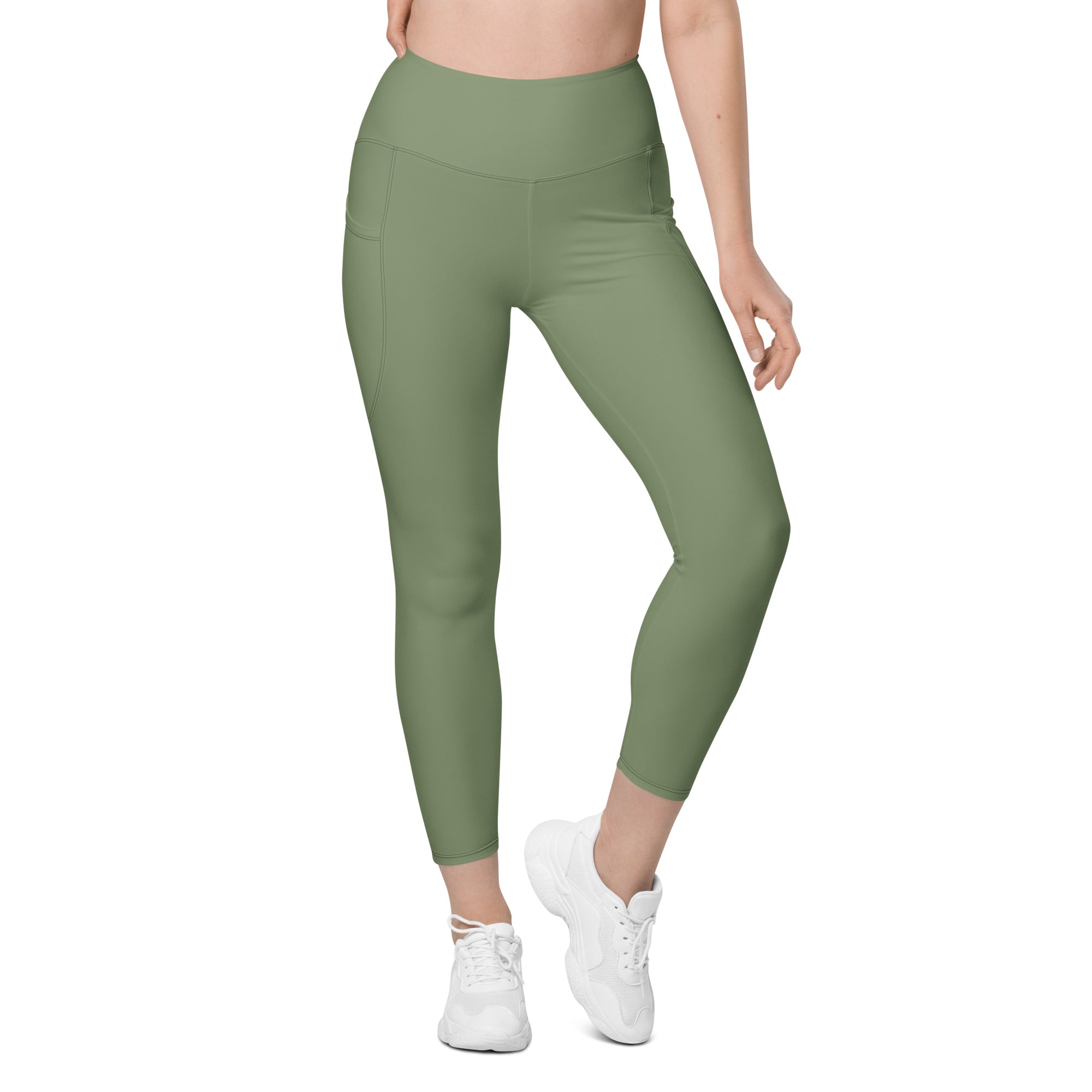 Army Green Leggings With Pockets