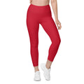 Red Leggings With Pockets