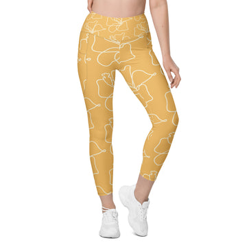 Blooming Flowers Leggings With Pockets