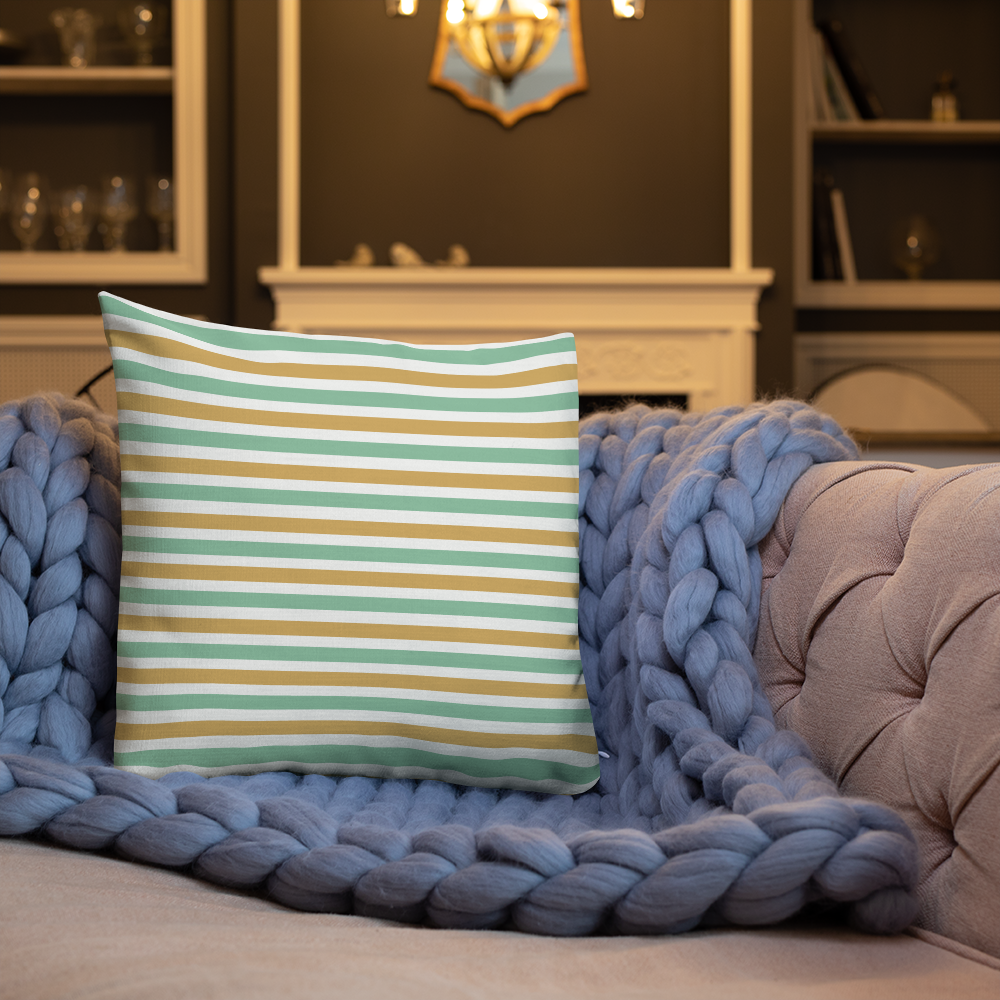 The Jacobean Bloom Stripe Premium Pillow