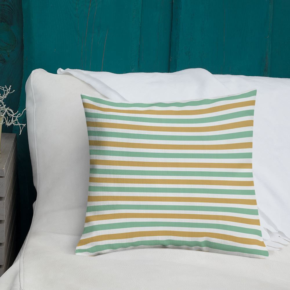 The Jacobean Bloom Stripe Premium Pillow