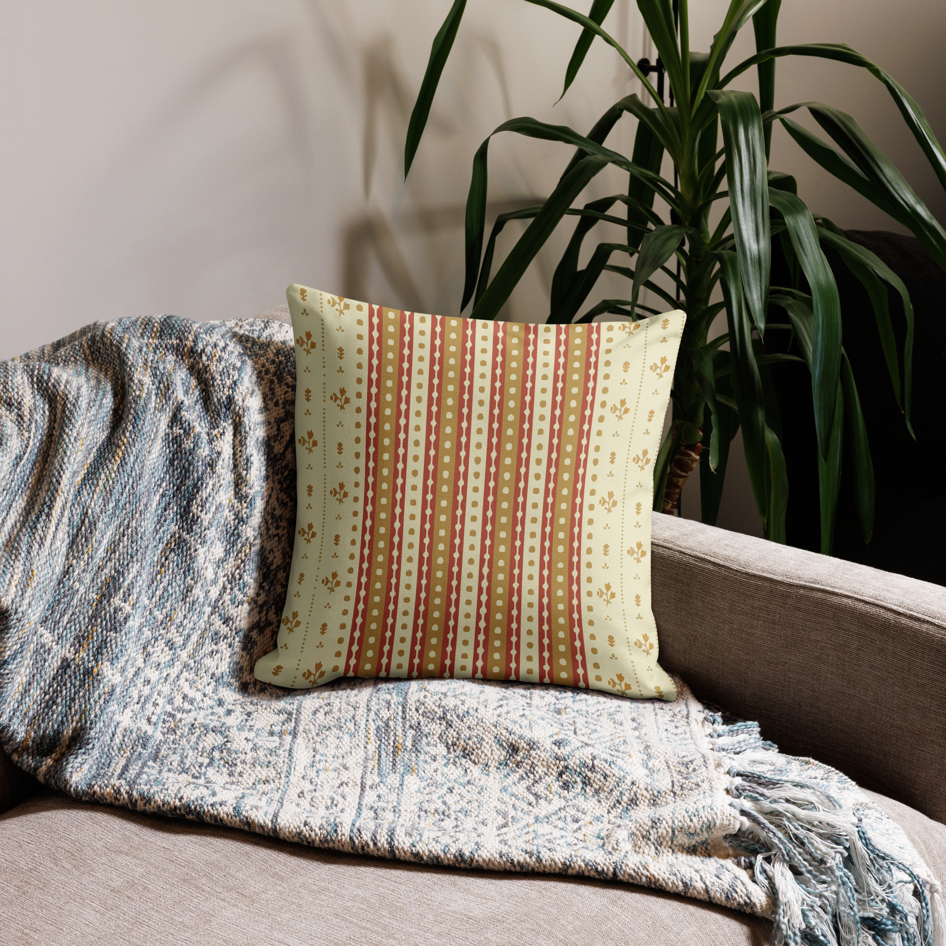 Hazy Ikat Premium Pillow