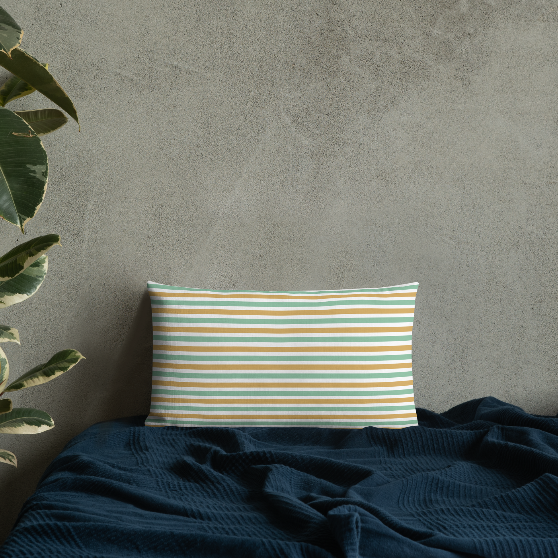 The Jacobean Bloom Stripe Premium Pillow