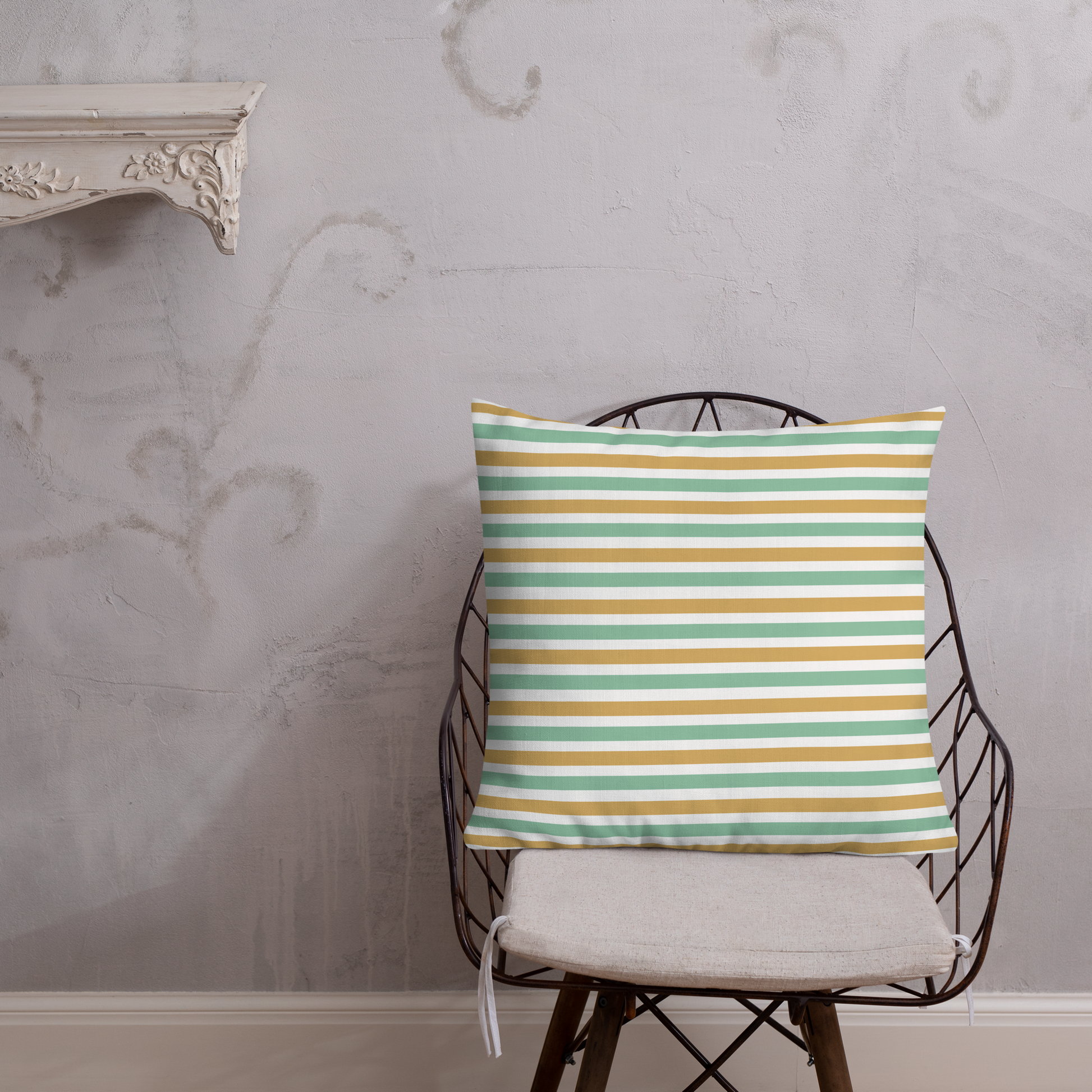 The Jacobean Bloom Stripe Premium Pillow