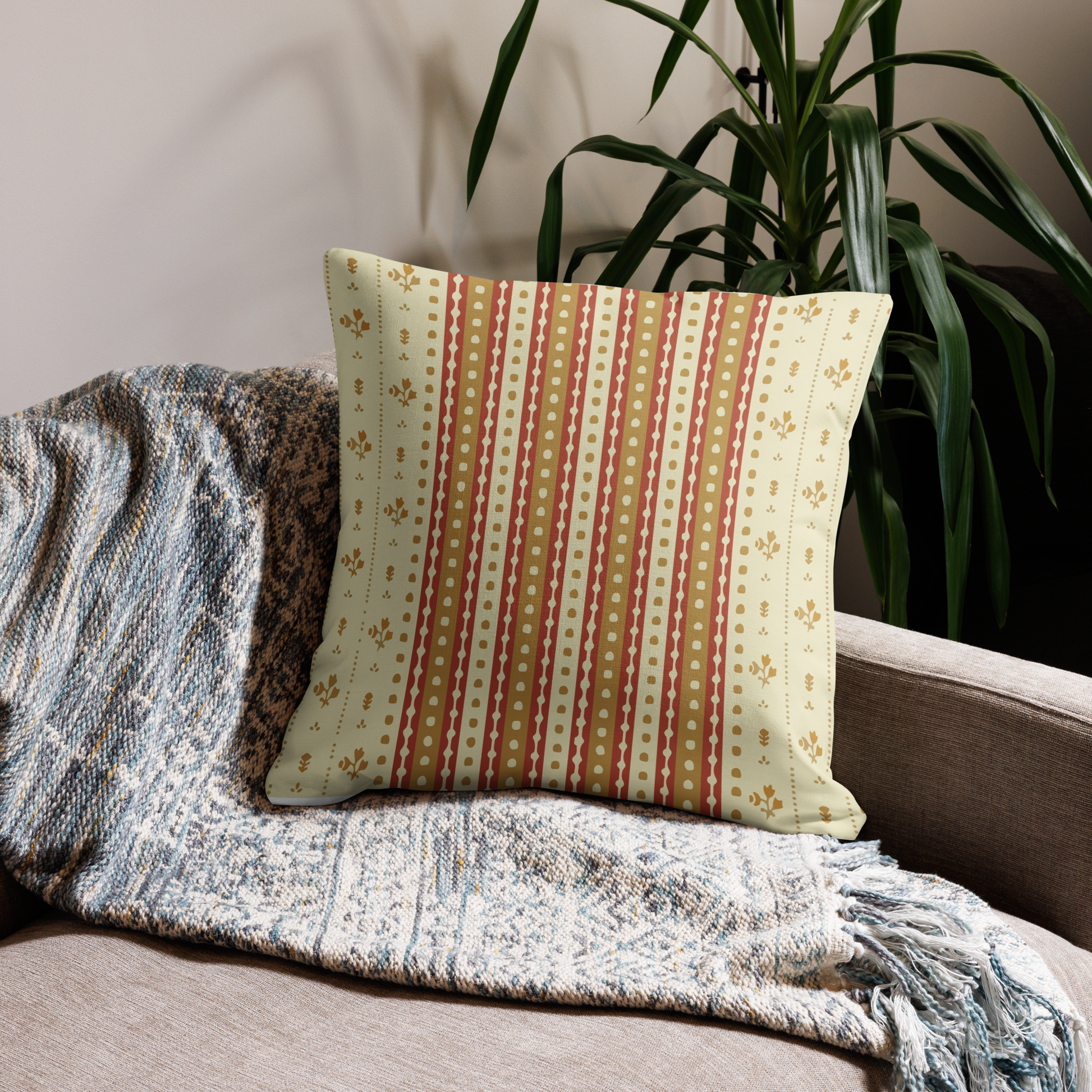 Hazy Ikat Premium Pillow