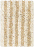 Ivory Geometric Hand-Woven Wool Rug, view 3