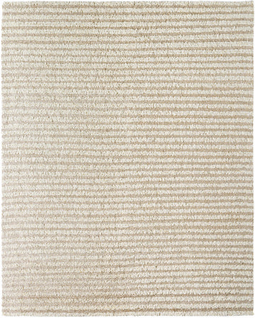 Ivory Geometric Hand-Woven Wool Rug