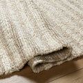 Ivory Geometric Hand-Woven Wool Rug, view 2