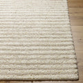 Ivory Geometric Hand-Woven Wool Rug, view 5