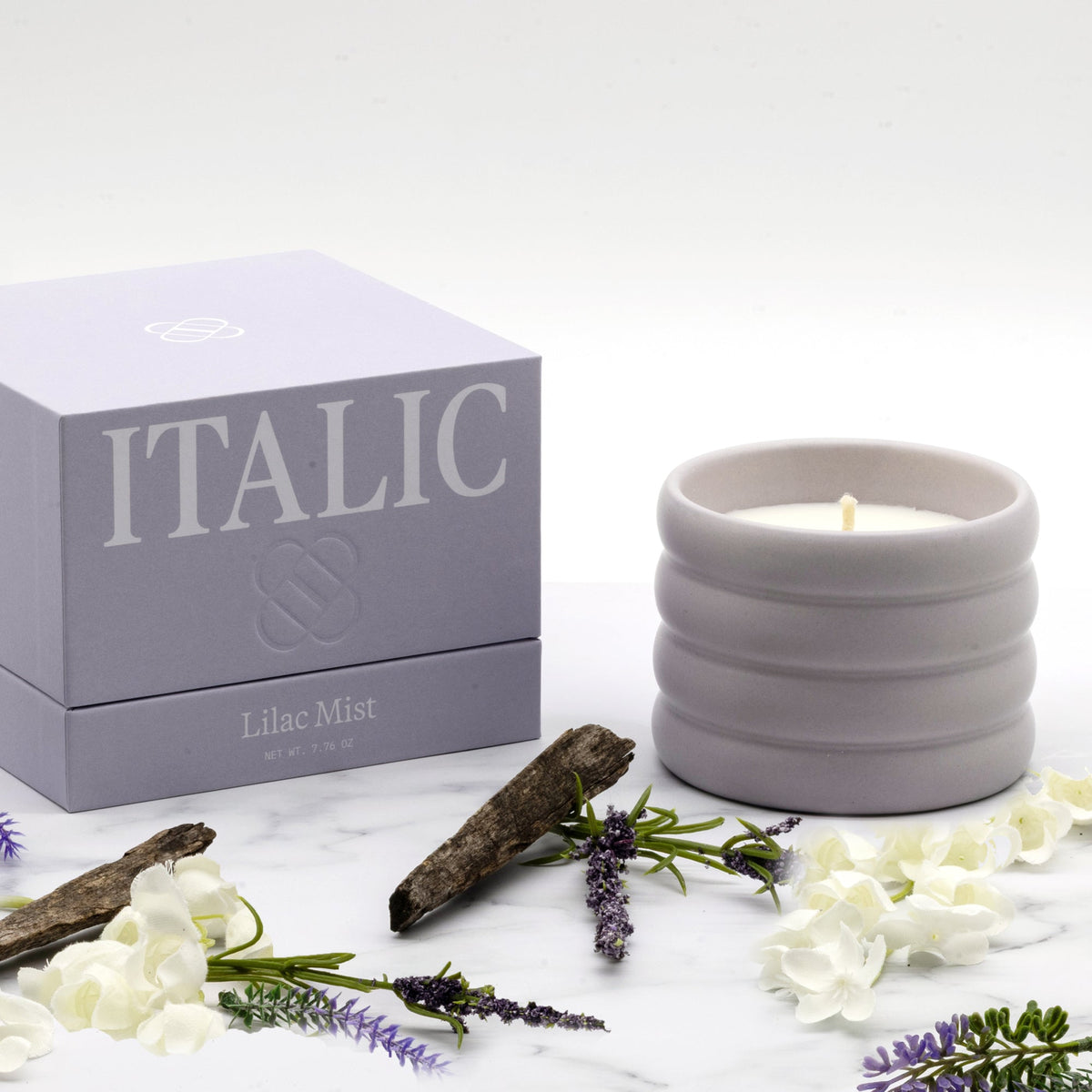 Soy Wax Ceramic Candle, in lilac