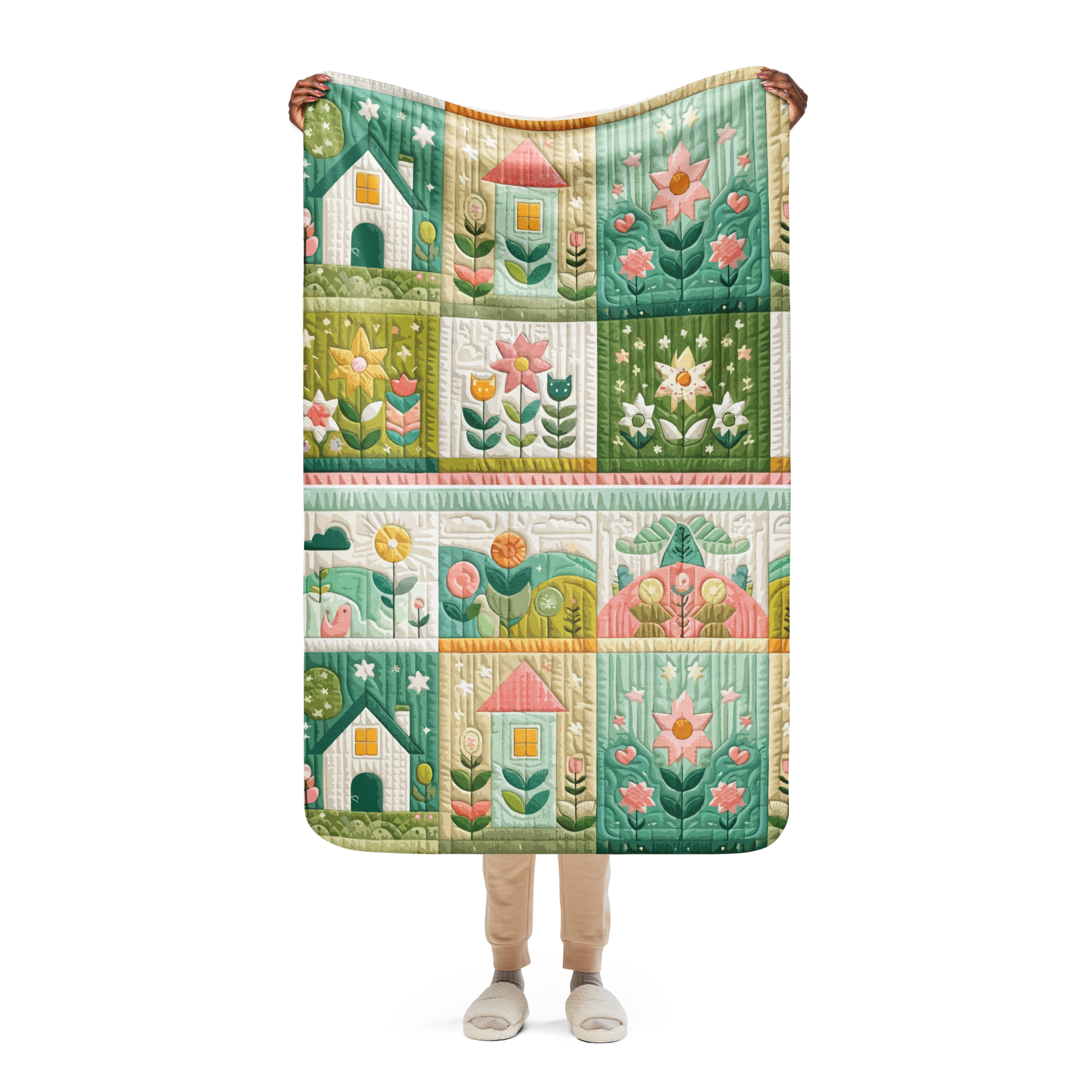 Awaiting Spring Sherpa Blanket