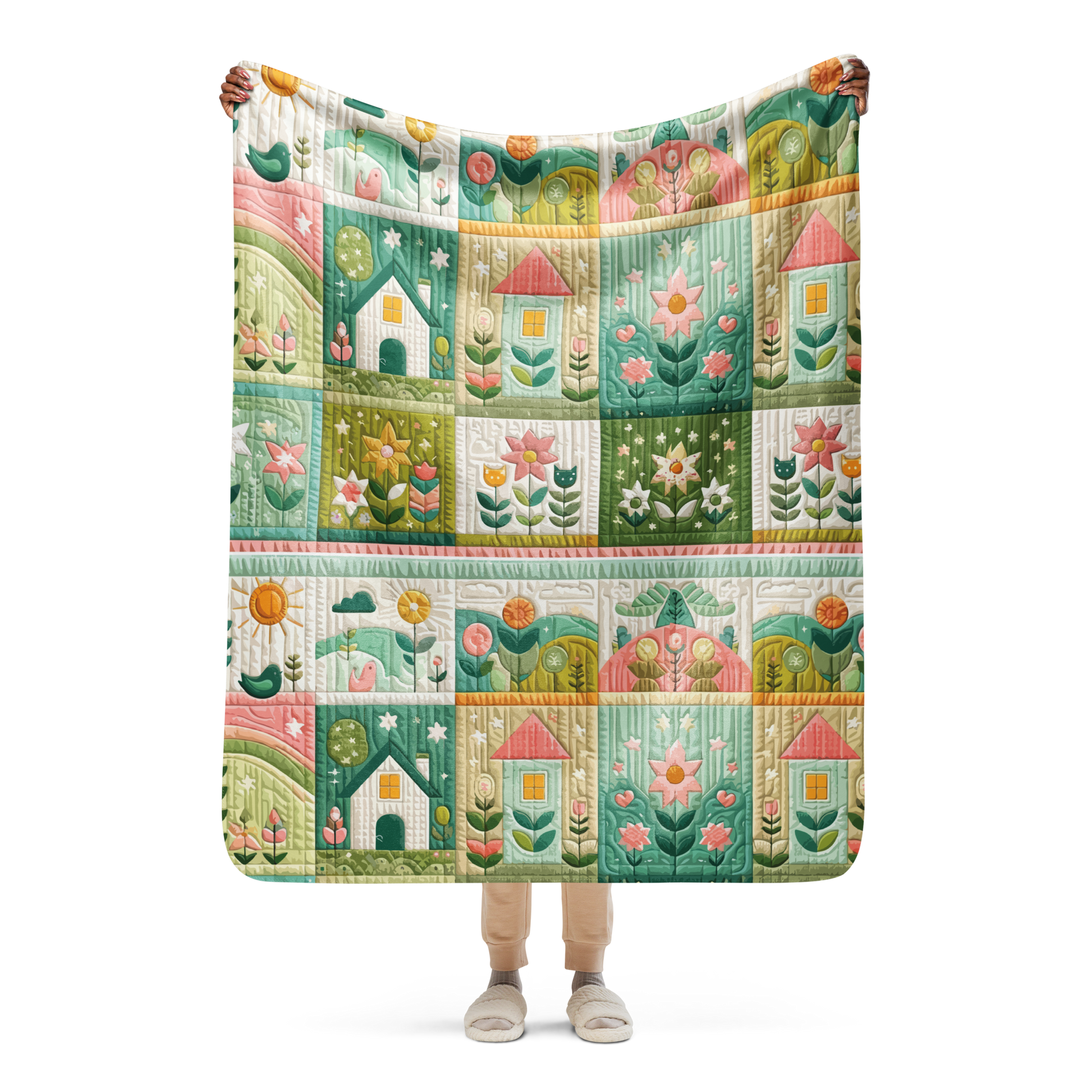 Awaiting Spring Sherpa Blanket