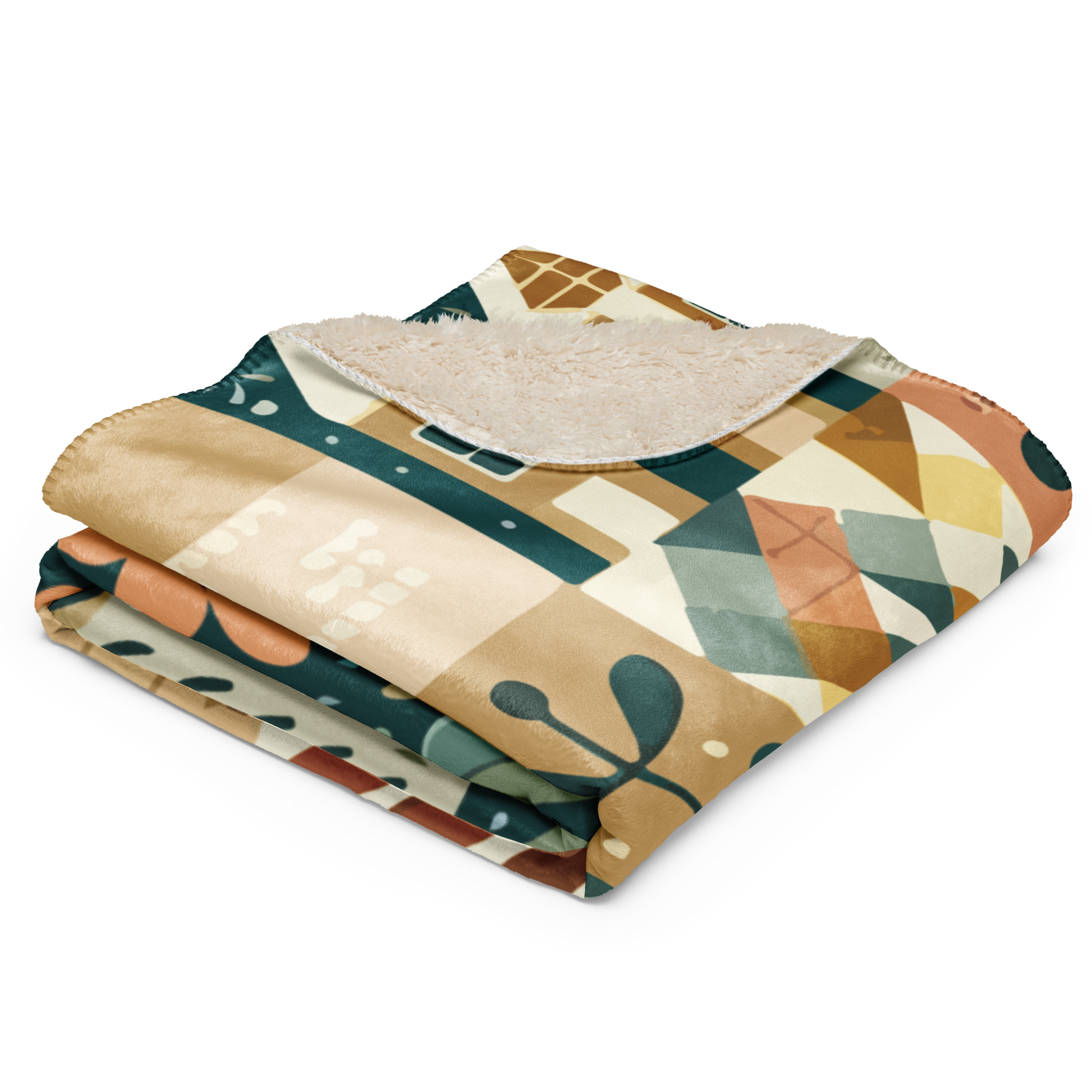 Dreamscape Garden Sherpa Blanket
