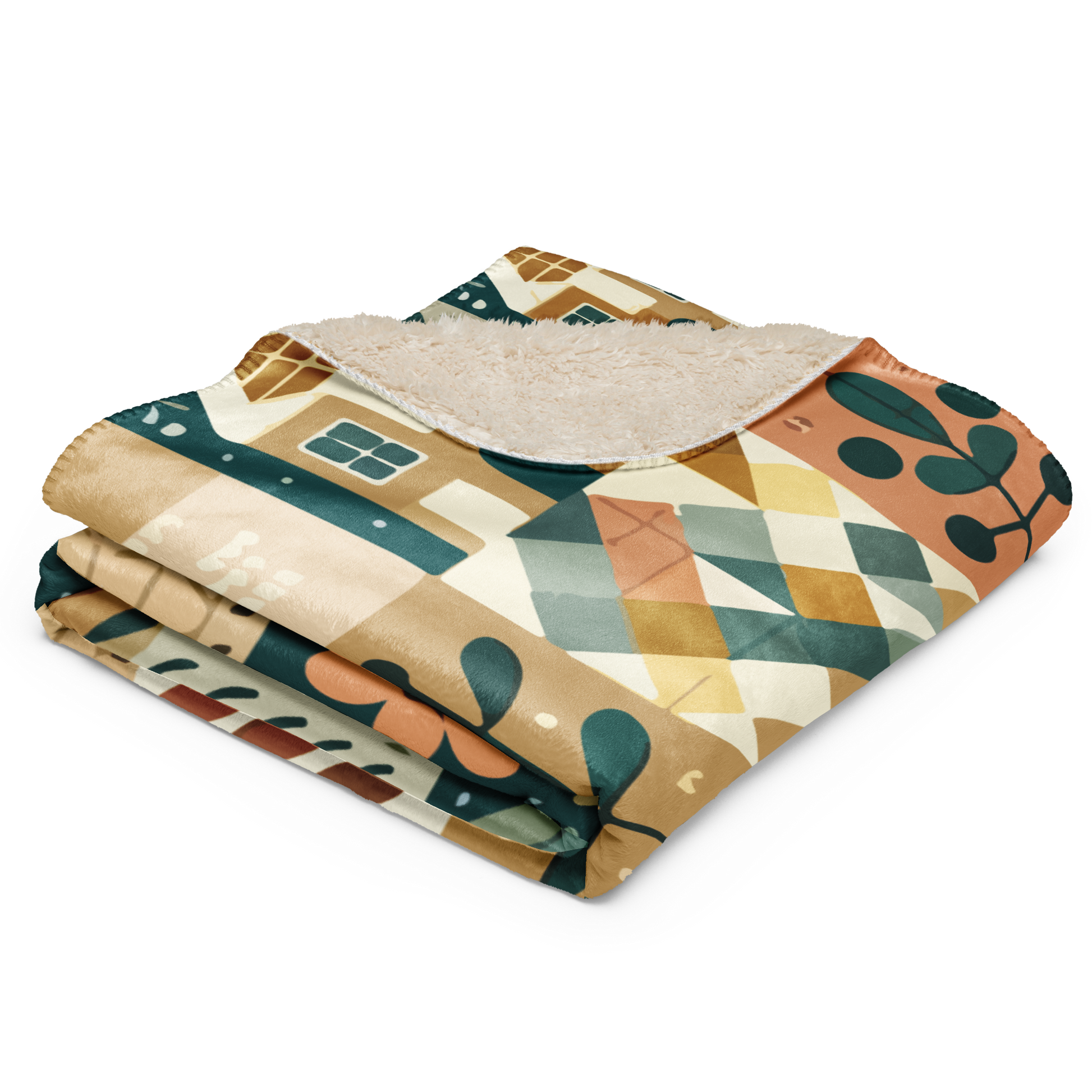 Dreamscape Garden Sherpa Blanket