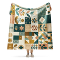 Dreamscape Garden Sherpa Blanket