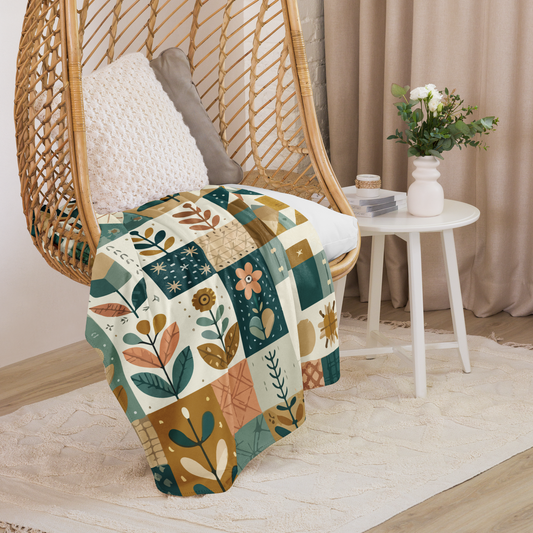 Dreamscape Garden Sherpa Blanket