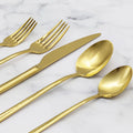 Emilia Mirror 20-Piece Flatware Set, in gold