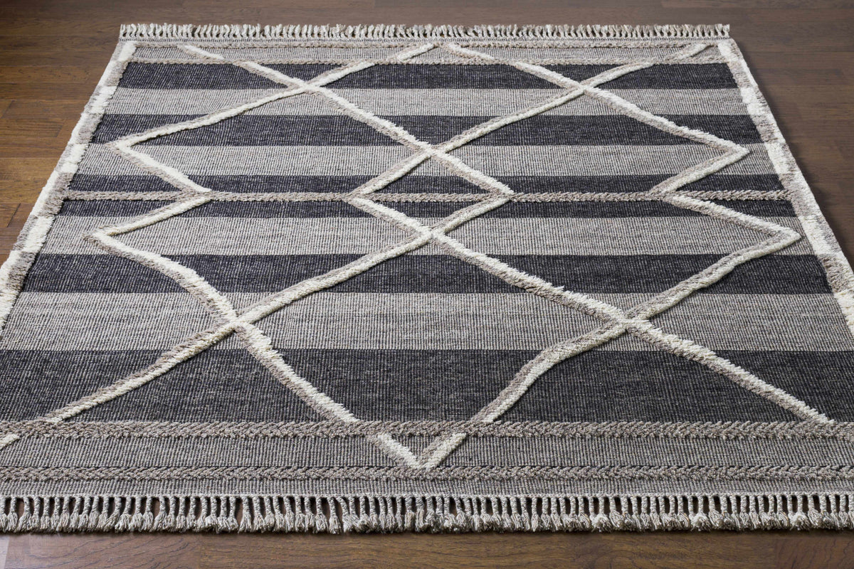 Margo Hand-Knotted Shag Wool Rug, view 3