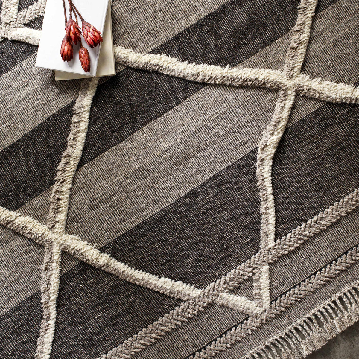 Margo Hand-Knotted Shag Wool Rug, view 5
