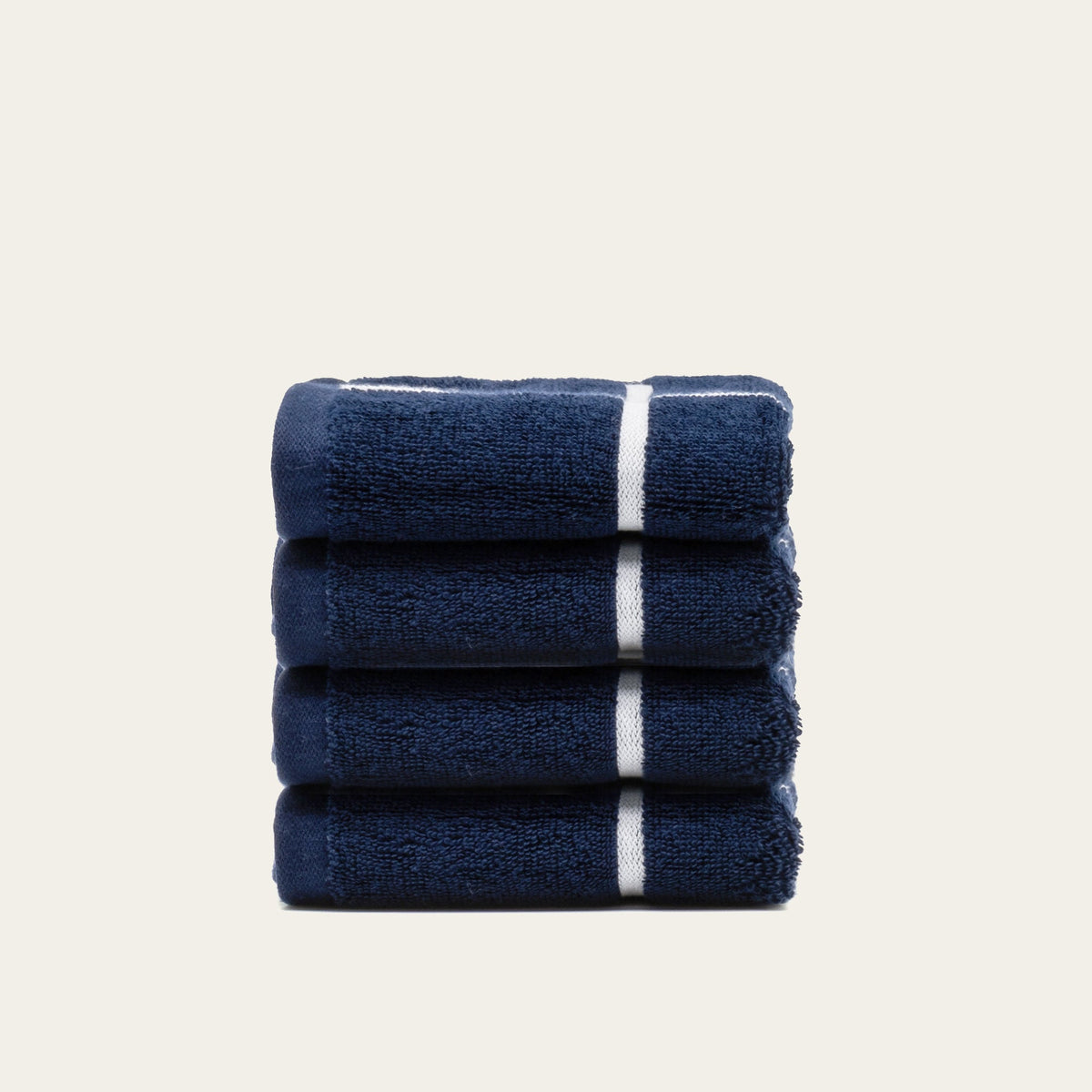 Miramar Navy Windowpane Australian Cotton Towels, view 4