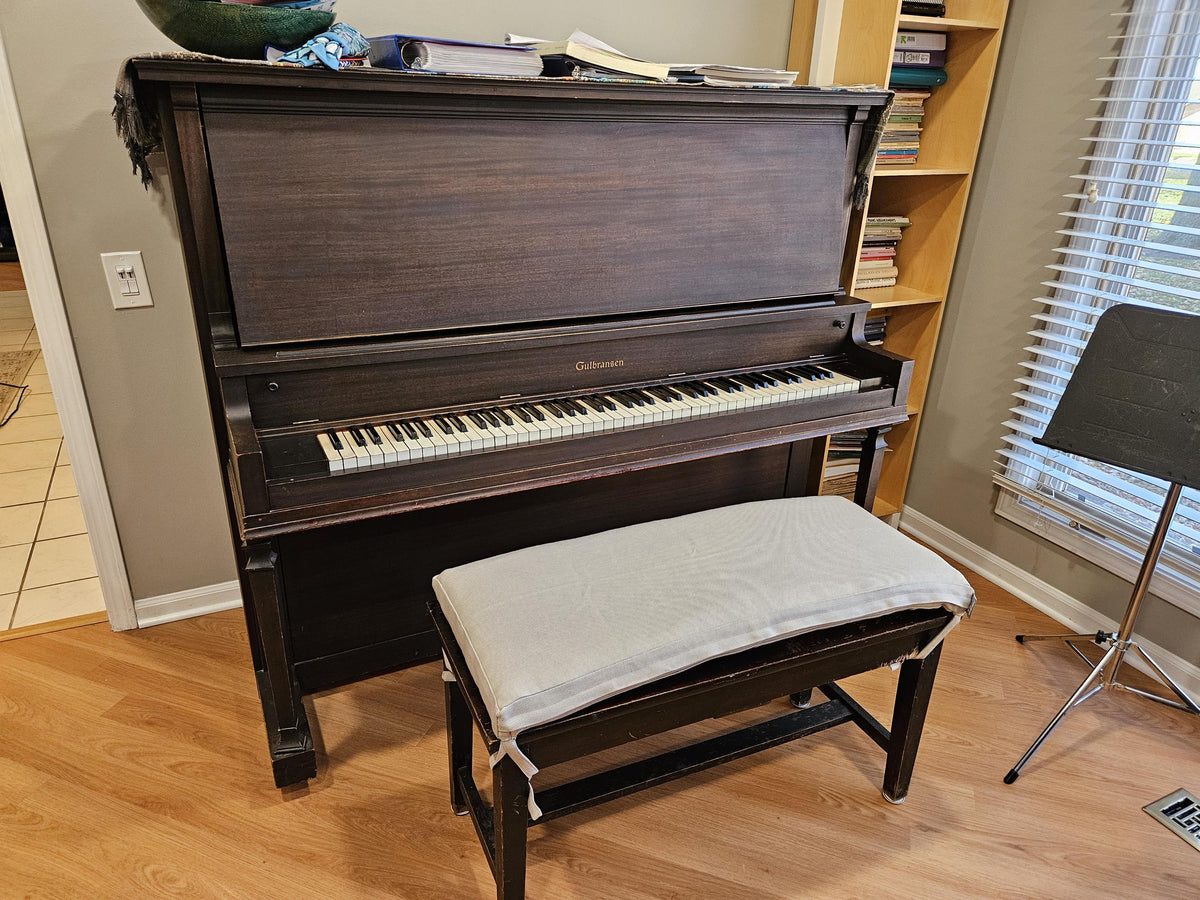 Custom Sunbrella Piano Bench Cushion