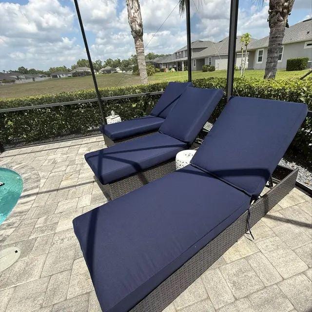 Custom Sunbrella Outdoor Chaise Lounge Cushion