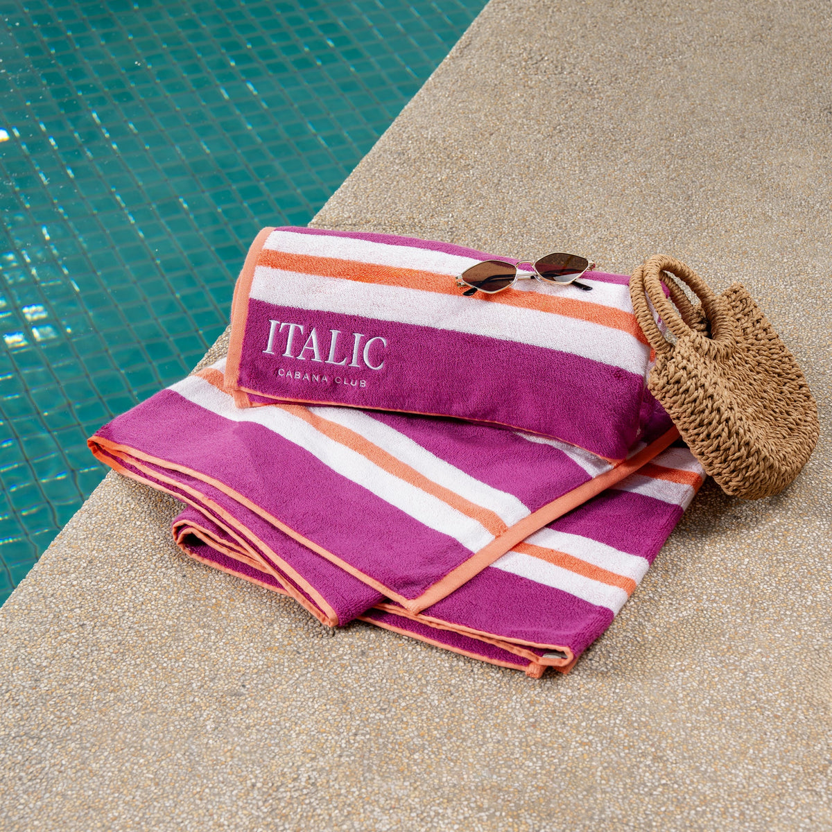Bondi Australian Cotton Beach Towels, in pink
