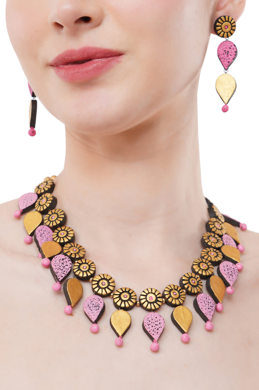 Pink Clay Jewelry Set