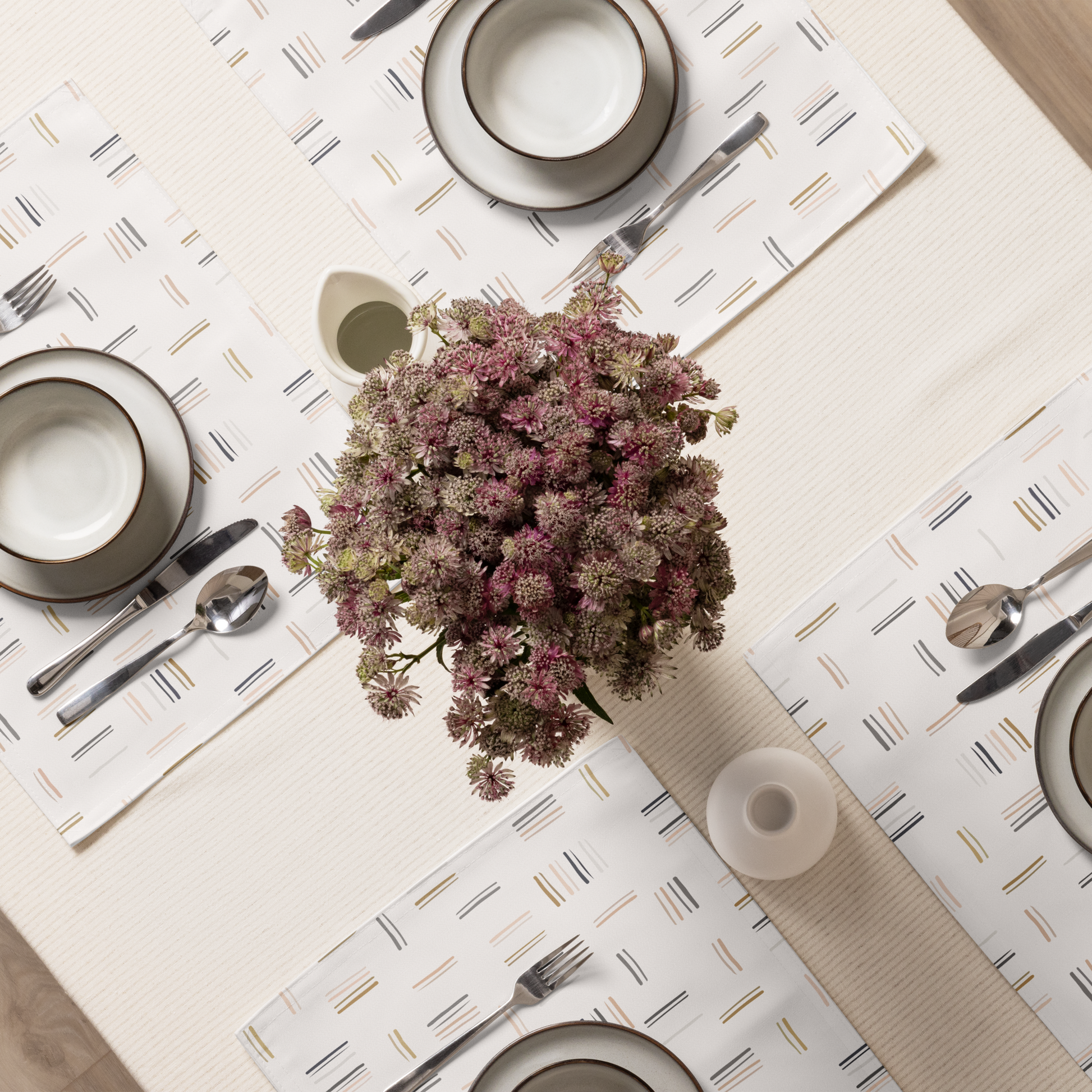 Creamy Lines Placemat Set