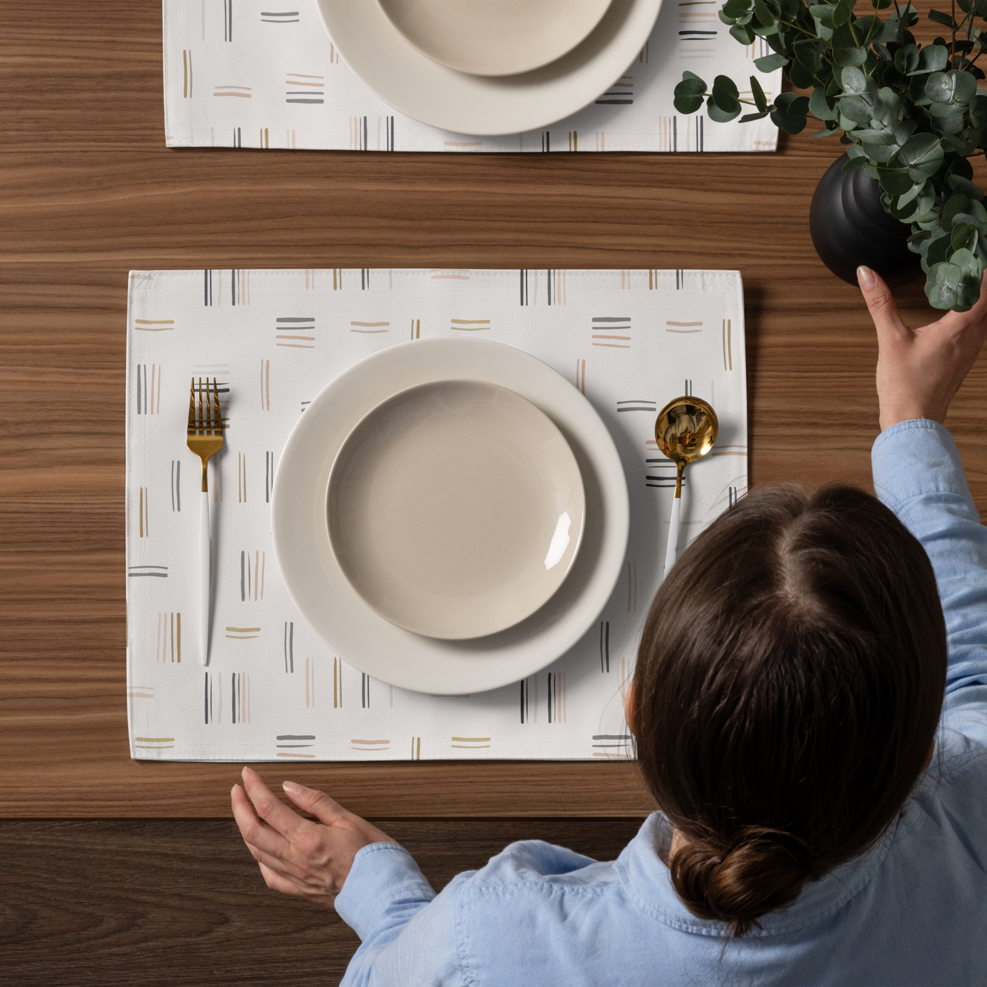 Creamy Lines Placemat Set