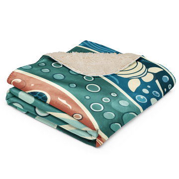 Tidal Harmony Sherpa Blanket