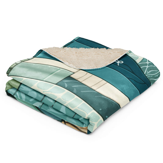 Coral Reef Cadence Sherpa Blanket