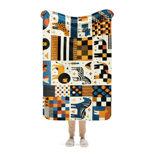 Animal Kingdom Sherpa Blanket