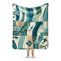 Coral Reef Cadence Sherpa Blanket