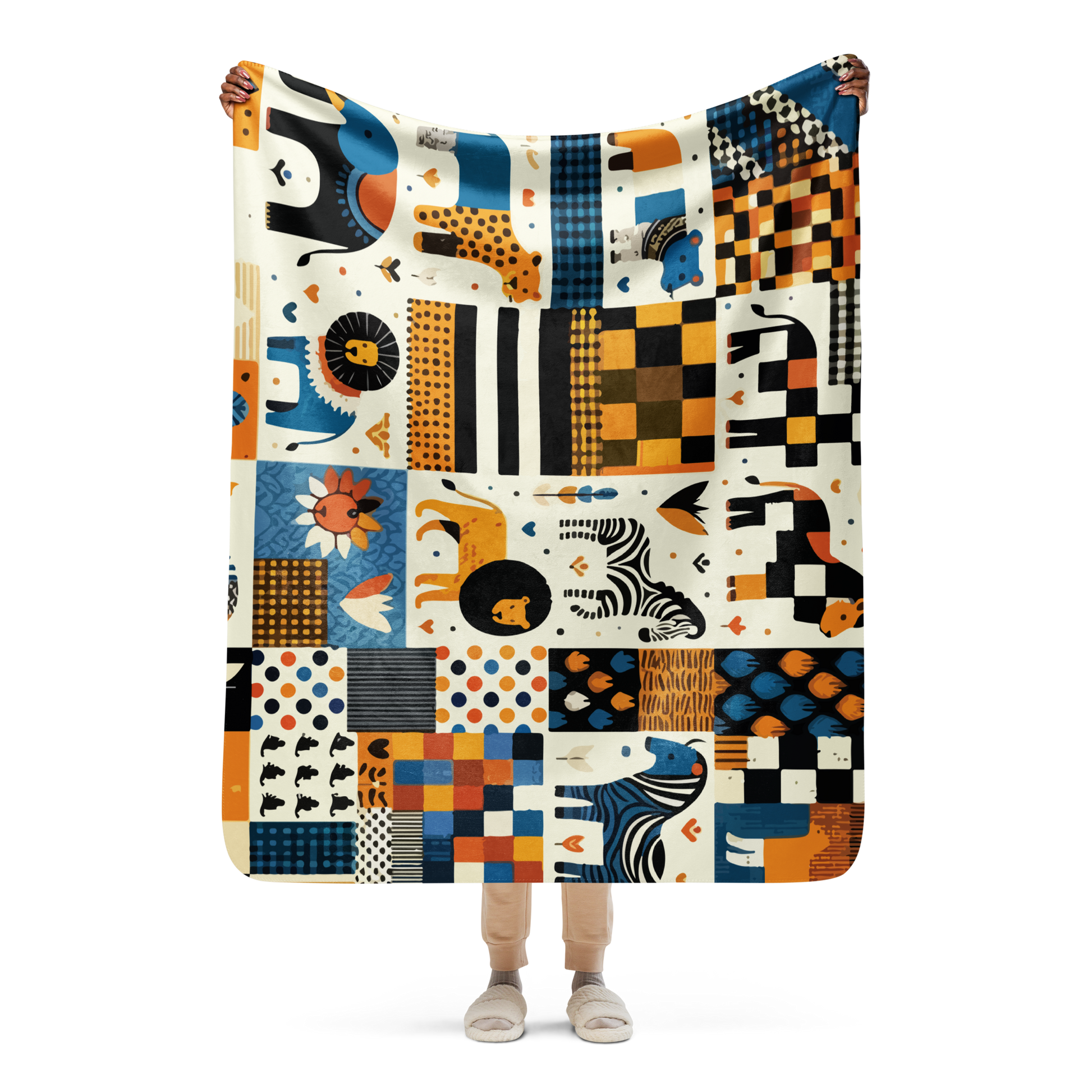 Animal Kingdom Sherpa Blanket