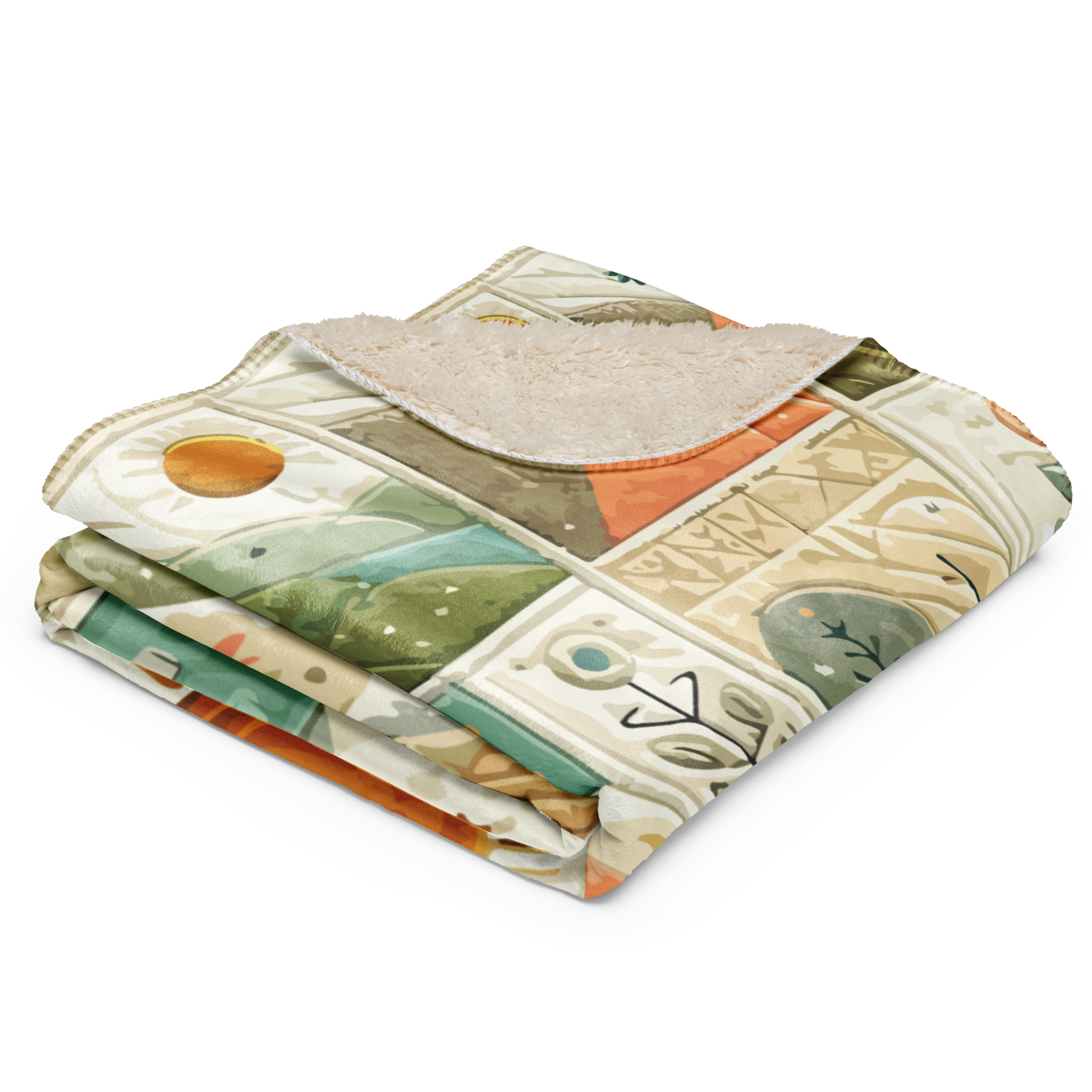 Bloomy Spring Sherpa Blanket