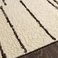 Tarry Hand-Woven Wool Rug in Cream, Black & Brown, view 4