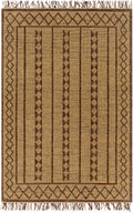 Tokyo Diamond Jute & Leather Area Rug