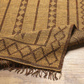 Tokyo Diamond Jute & Leather Area Rug, view 4