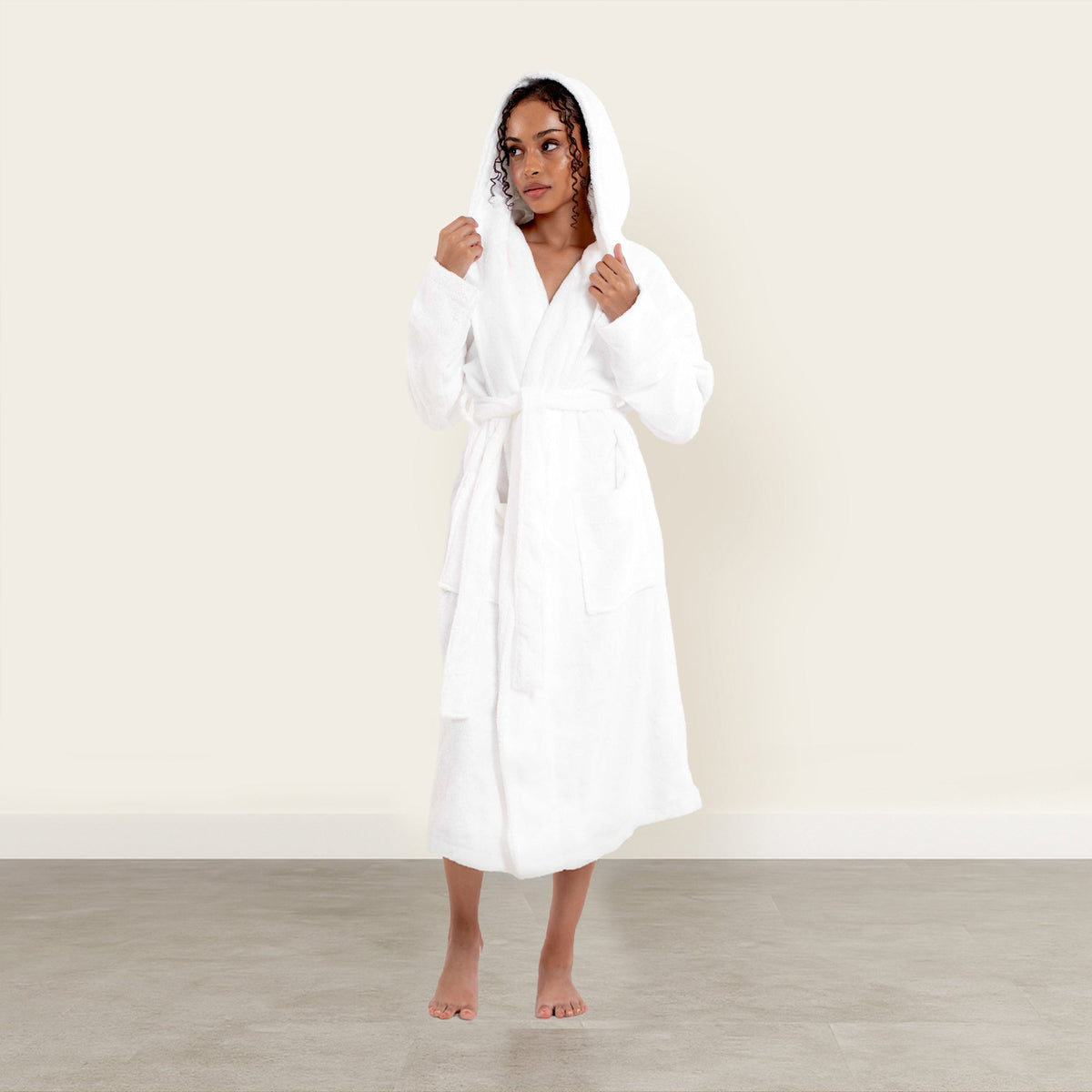 Ultraplush Australian Cotton Unisex Bathrobe, in white
