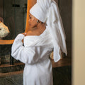 Ultraplush Australian Cotton Unisex Bathrobe, in white
